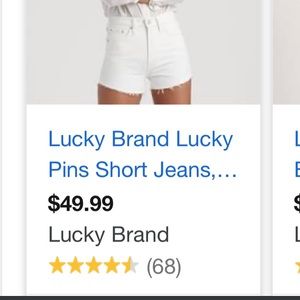 Lucky Brand White Jean Shorts